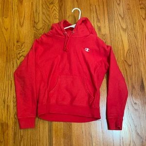 Champion Reverse Weave Red Hoodie Womens Size Small